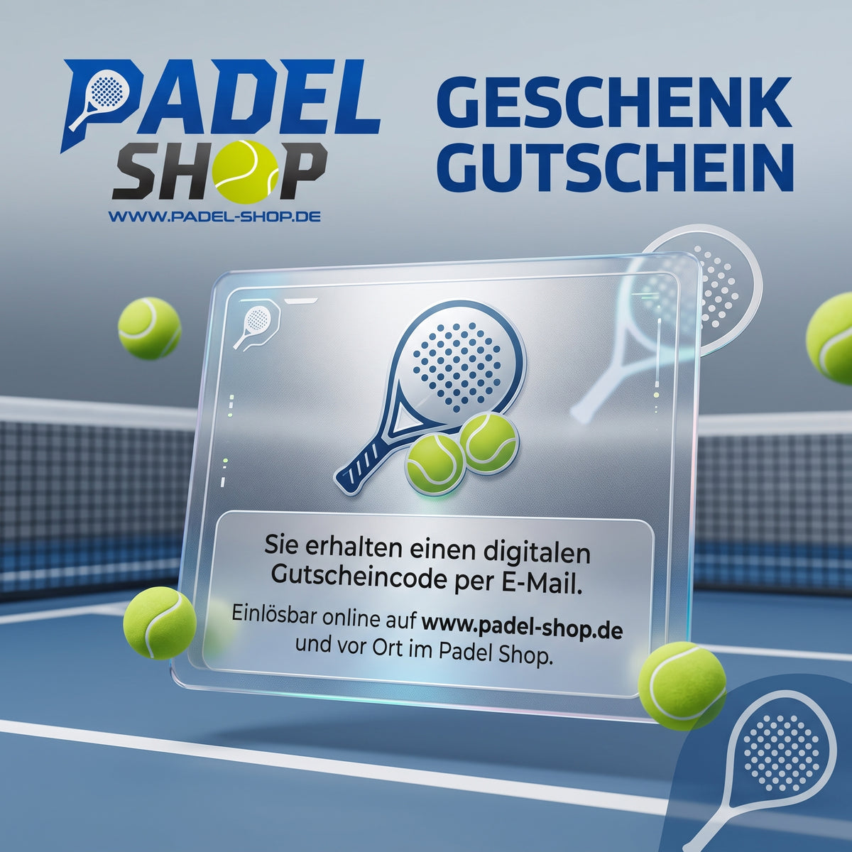 PADEL SHOP Geschenkgutschein (Digital)
